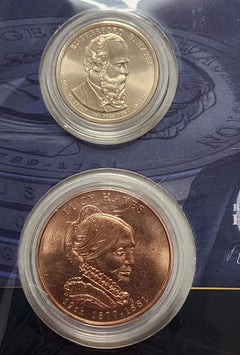 Presidential $1 Coin and Spouse Medal Set: Rutherford & Lucy Hayes-4