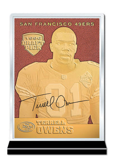 1996 TERRELL OWENS Feel The Game 23K GOLD Rookie Card-1