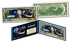 Space Shuttle CHALLENGER Missions Genuine Legal Tender U.S. $2 Bill NASA-2