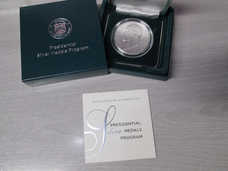 US Mint Presidential .999 Fine Silver 1oz. Medal Coin _ James Garfield-3