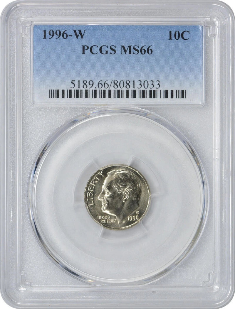 1996-W Roosevelt Dime MS66 PCGS-1