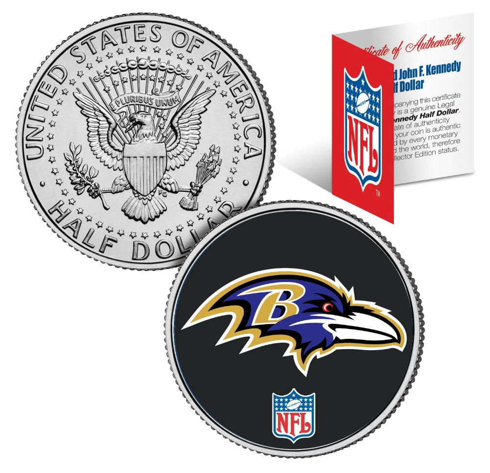 BALTIMORE RAVENS NFL JFK Kennedy Half Dollar US Coin *Officially Licensed*-1