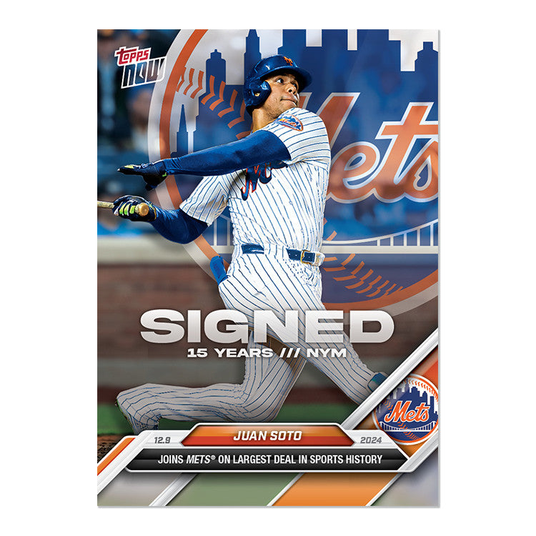 Graded 10 Juan Soto #OS-8 2024 MLB Topps NOW First New York Mets Card-3