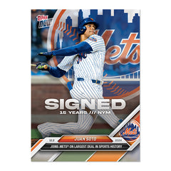 Graded 10 Juan Soto #OS-8 2024 MLB Topps NOW First New York Mets Card-3