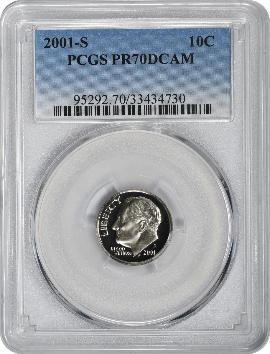 2001-S Roosevelt Dime PR70DCAM Clad PCGS-1