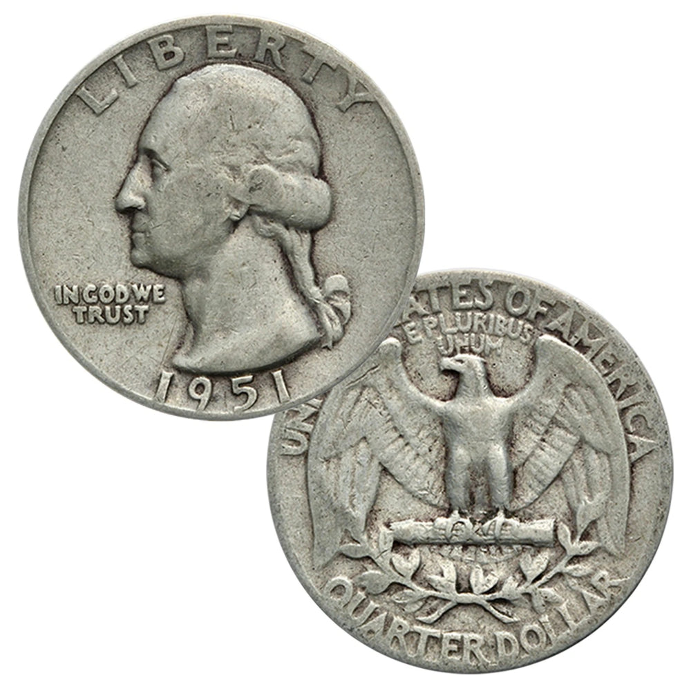 90% Silver Washington Quarter Average Circulated Random Date-2