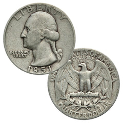 90% Silver Washington Quarter Average Circulated Random Date-2