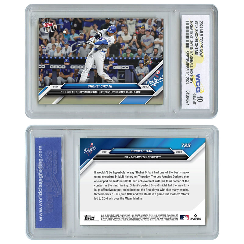 2024 Topps Now SHOHEI OHTANI Greatest Day in Baseball Card #723 - GEM MINT 10-2