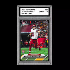 Graded 10 Jayden Daniels #22 RC PLAYOFF 2024 Topps NOW Rookie Card-1