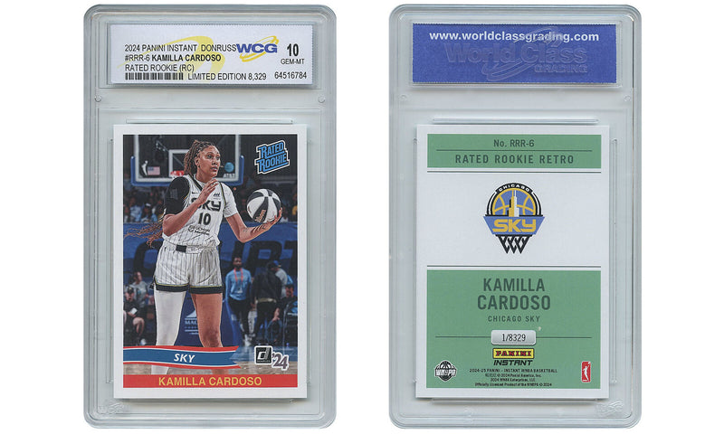 2024 Panini WNBA KAMILLA CARDOSO Donruss Rated Rookie Card #RRR6 – GEM-MINT 10-1