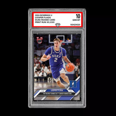 Graded 10 Cooper Flagg 2024-25 Bowman U NOW Card #16 Duke RC ROOKIE-1