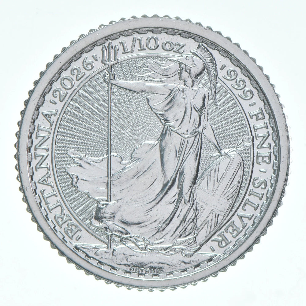 2026 Gran Bretaña 20 peniques Plata Britannia 1/10 oz Plata-4