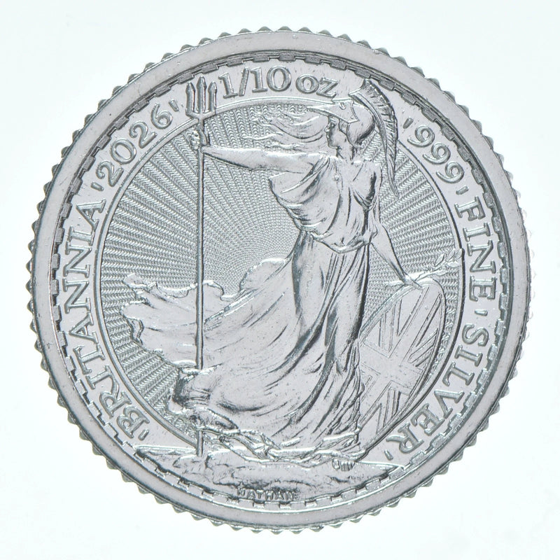 2026 Gran Bretaña 20 peniques Plata Britannia 1/10 oz Plata-4