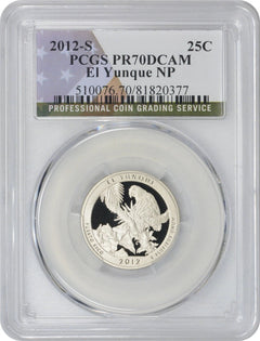 2012-S Flag Clad El Yunque Forest Quarter PR70DCAM PCGS Proof 70 Deep Cameo-1