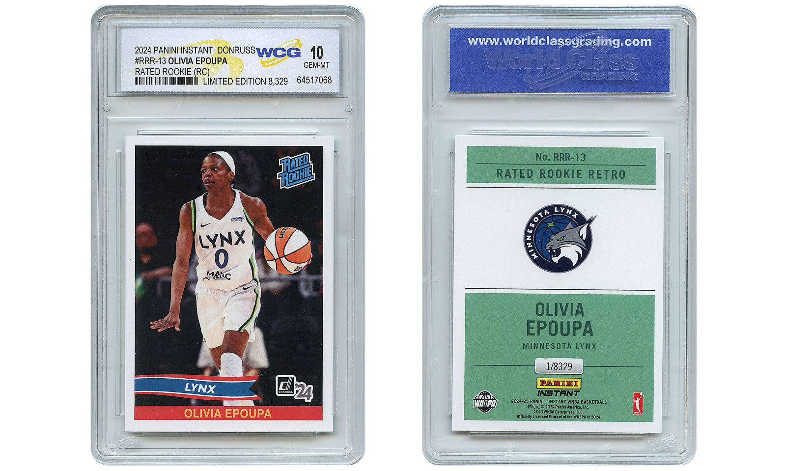 2024 Panini WNBA OLIVIA EPOUPA Donruss Rated Rookie Card #RRR13 – GEM-MINT 10-2