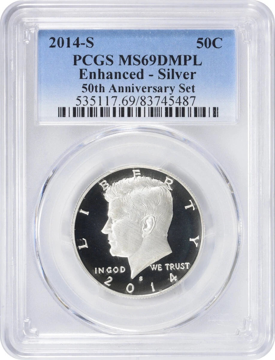 2014-S Kennedy Silver Half Dollar Enhanced MS69DMPL PCGS-1