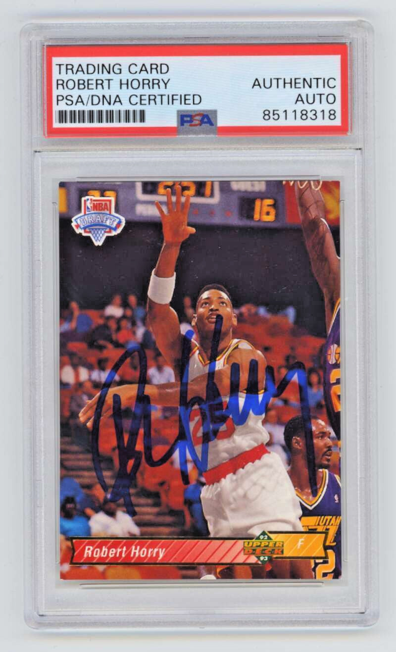 Robert Horry 1992-93 Upper Deck #7 Rookie RC Signed Auto PSA DNA Authentic-1