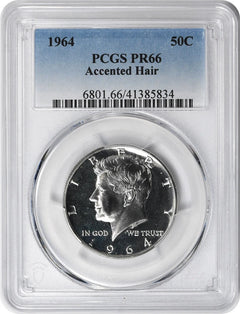 1964 Kennedy Half Dollar Accented Hair PR66 PCGS-1