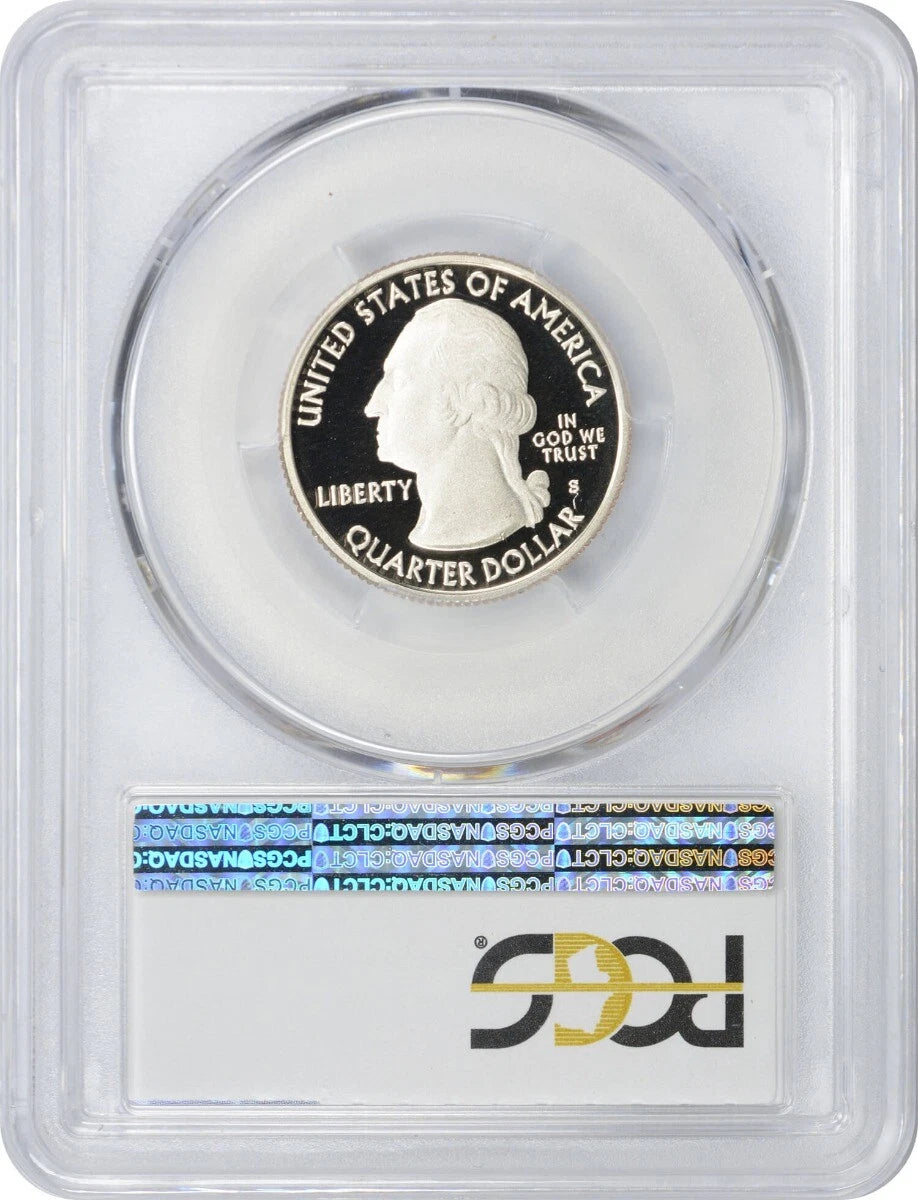 Moneda de veinticinco centavos del Parque Nacional Bombay Hook, revestida con bandera, 2015-S, PR70DCAM, PCGS, prueba 70 DC-2