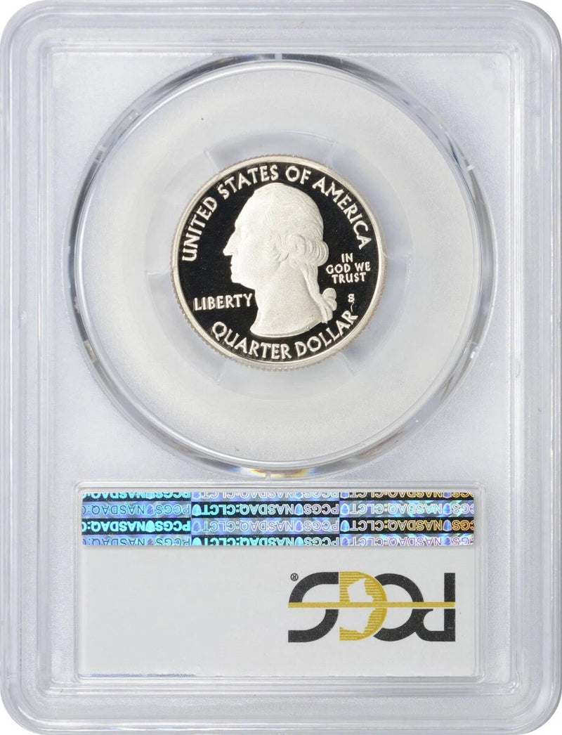 Moneda de veinticinco centavos del Parque Nacional Bombay Hook, revestida con bandera, 2015-S, PR70DCAM, PCGS, prueba 70 DC-2