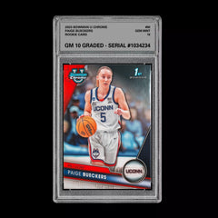 Graded 10 Paige Bueckers #90 2025 Bowman U University Chrome 1st RC Rookie Card-1