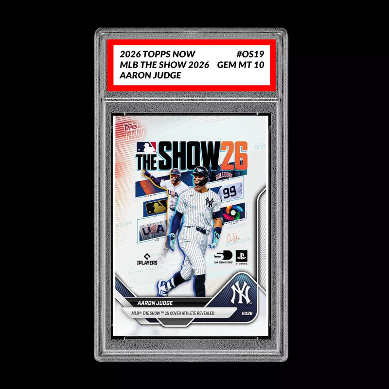 Graded 10 Aaron Judge #OS19 2026 Topps Now MLB The Show Cover Yankees-1