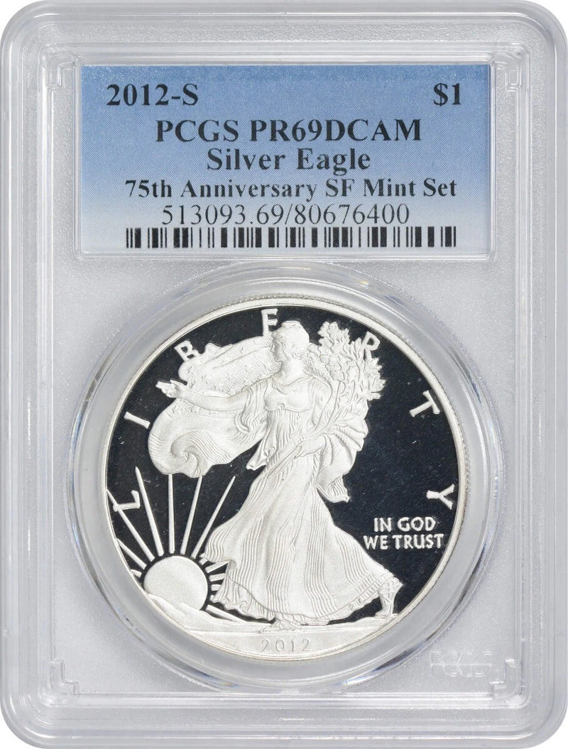2012-S American Silver Eagle 75th Anniv. SF Mint Set PR69DCAM PCGS-1