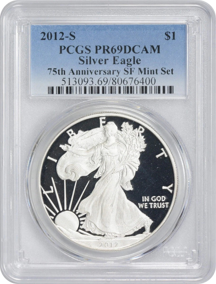 2012-S American Silver Eagle 75th Anniv. SF Mint Set PR69DCAM PCGS