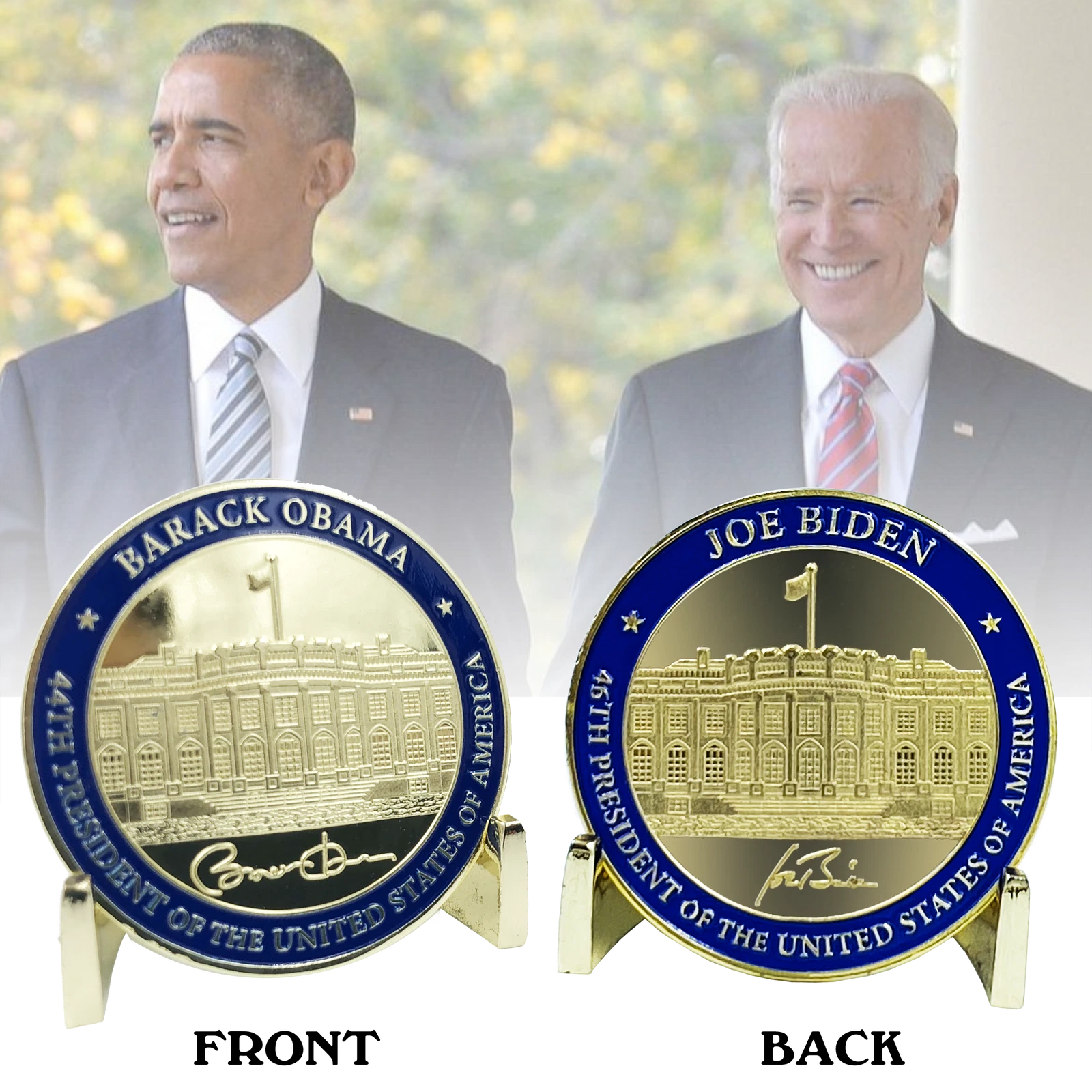 A-013 President Obama 44 and President Biden 46 Presidential Combination Challen-1
