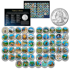 America the Beautiful Parks U.S. Quarters COLORIZED * 56-Coin Complete Set *-1
