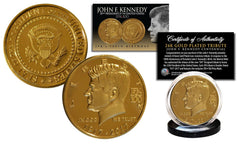 JFK100 JOHN F. KENNEDY 100th BIRTHDAY 1917-2017 Official 24K Gold Plated Coin-2
