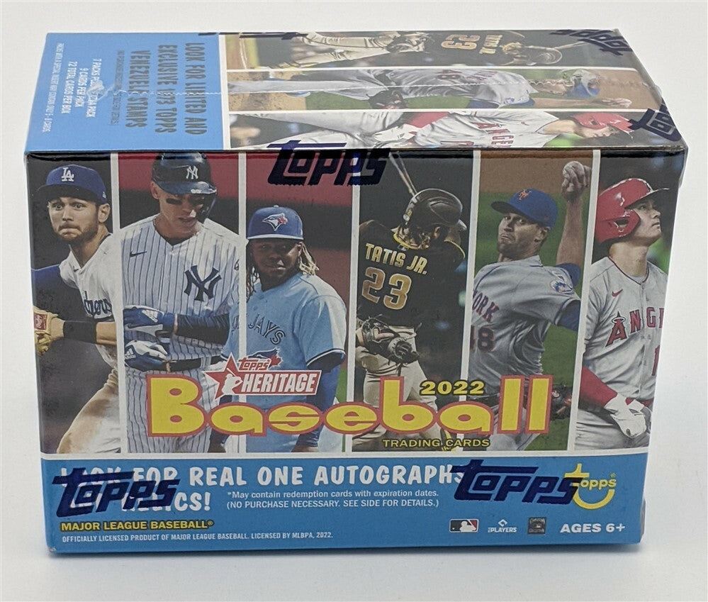 Factory Sealed 2022 Topps Heritage Baseball Cards 8 Pack Blaster Box-2