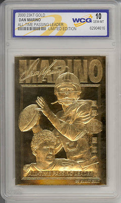 2000 DAN MARINO Miami Dolphins 23K GOLD CARD - GEM-MINT 10 * Lot of 5 *-1