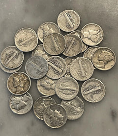 [Lot of 25] 90% Junk Silver Mercury Dimes 1/2 Roll - Choose How Many Lots of 25-2