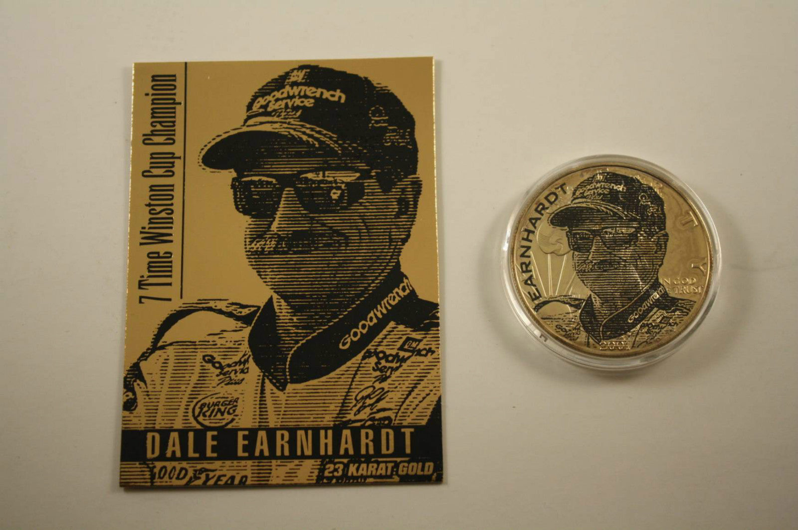 DALE EARNHARDT 2001 American Silver Eagle & Gold Card Set Serial numbered of 201-1