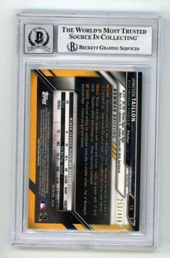 Jameson Taillon 2016 Bowman Chrome Refractor 14 #/499 Signed RC BGS 10 Auto Cubs-2