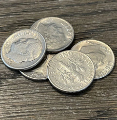 [Lot of 5] Roosevelt Dimes 1946-1964 90% Silver CHOOSE # OF LOTS OF 5 COINS!-2