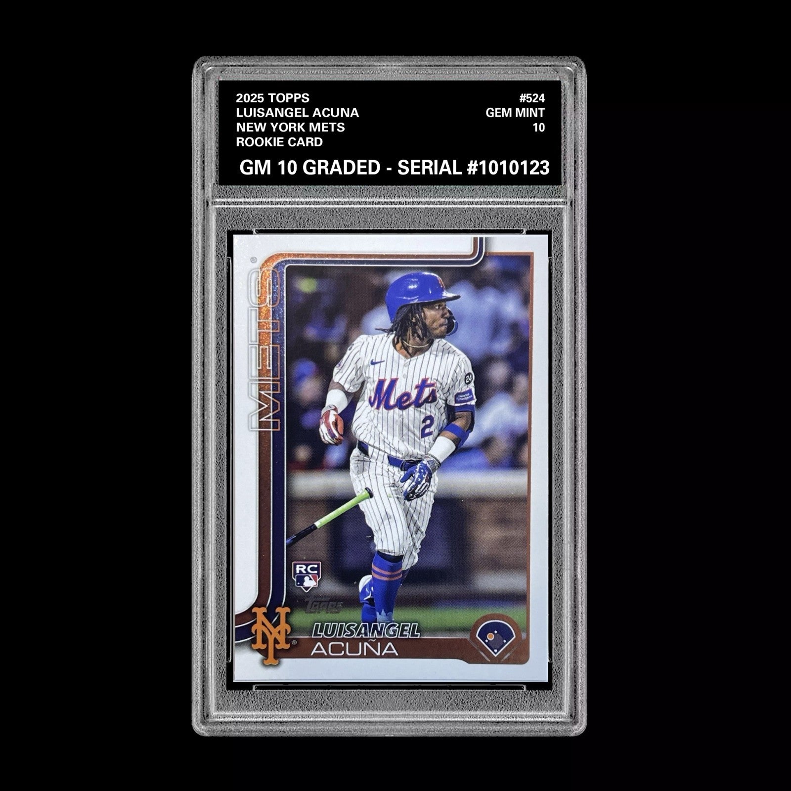 Graded 10 Luisangel Acuna Rookie Card #524 2025 Topps New York Mets-1
