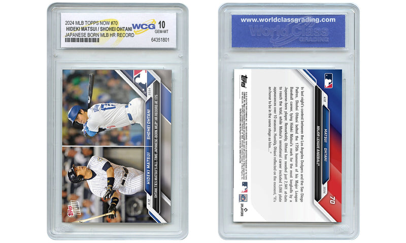 2024 Topps Now Hideki Matsui / Shohei Ohtani Japan MLB HR Card #70 - GEM MINT 10-2