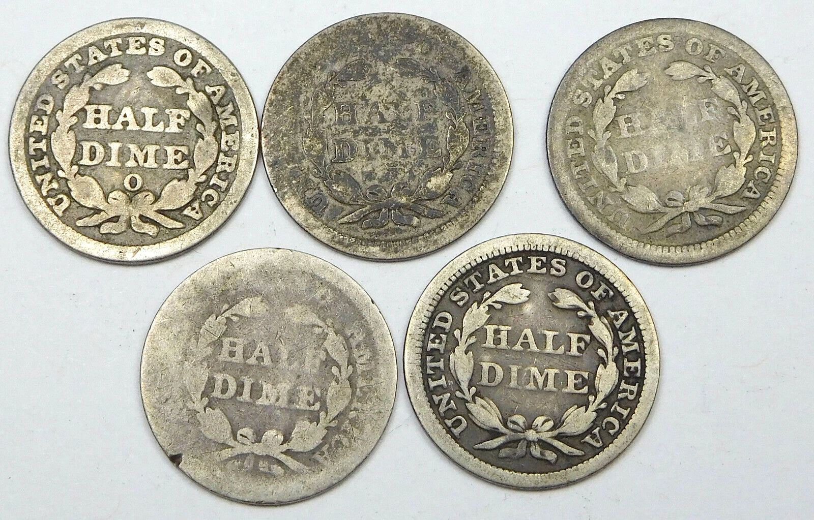 Estate Coin Lot Seated Liberty 3x Silver Half Dimes ✯ ✯ H10c RARE US Type ✯ ✯-2