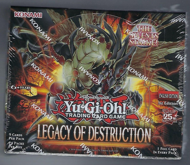 Yu-Gi-Oh! Legacy of Destruction 1st Edition Booster Box New Factory Sealed English TCG Trading Cards Collectible Hobby Rare Packs-1