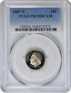 2007-S Roosevelt Dime PR70DCAM Clad PCGS-1