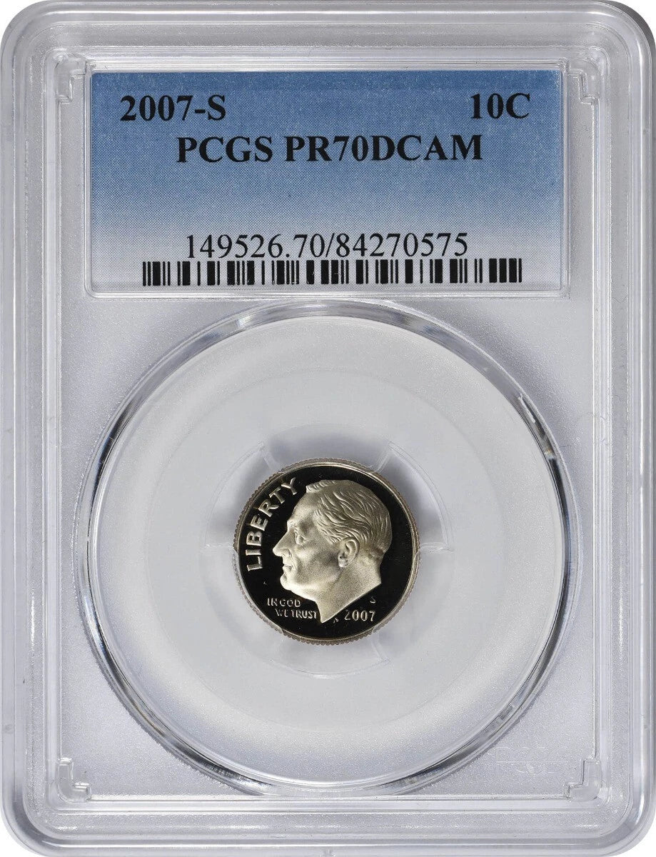 2007-S Roosevelt Dime PR70DCAM Clad PCGS