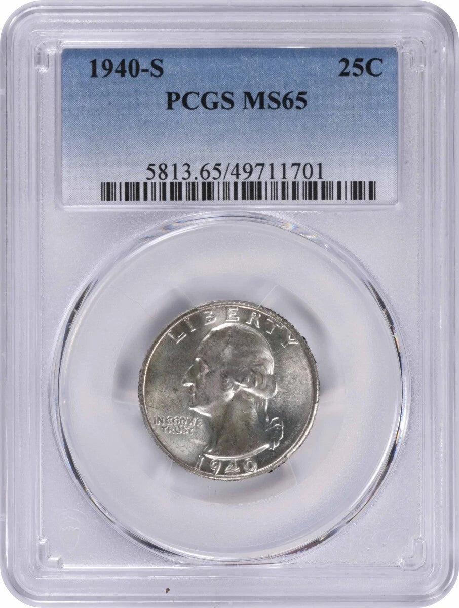 1940-S Washington Silver Quarter MS65 PCGS-1