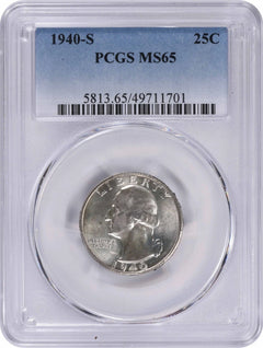 1940-S Washington Silver Quarter MS65 PCGS-1