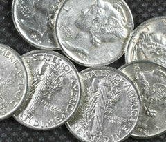 ✯ Estate Coin Lot Mercury Silver Dimes UNC+ MS++ BU ✯ 90% Silver RARE ✯-3