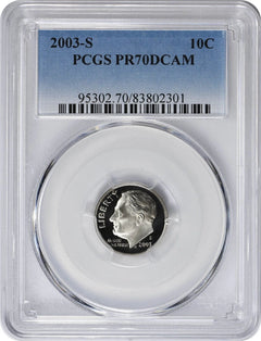 2003-S Roosevelt Dime PR70DCAM Clad PCGS-1