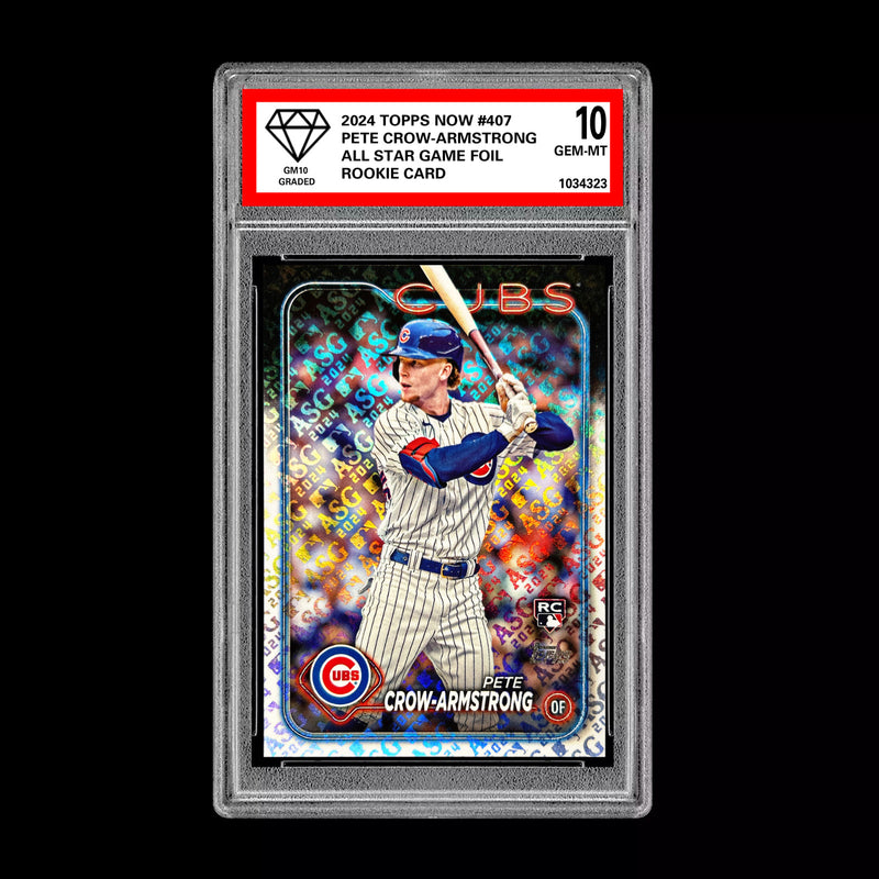 Graded 10 Pete Crow-Armstrong 2024 Topps #407 RC Rookie Card All Star Game Foil-1
