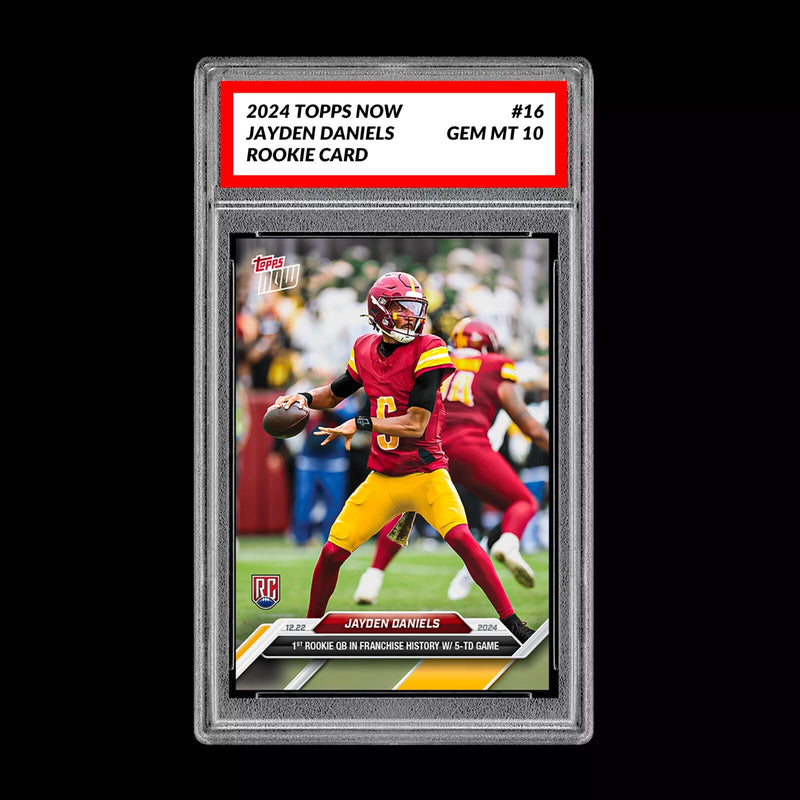 Graded 10 Jayden Daniels #16 RC 5 TD Game 2024 Topps NOW Rookie Card-1