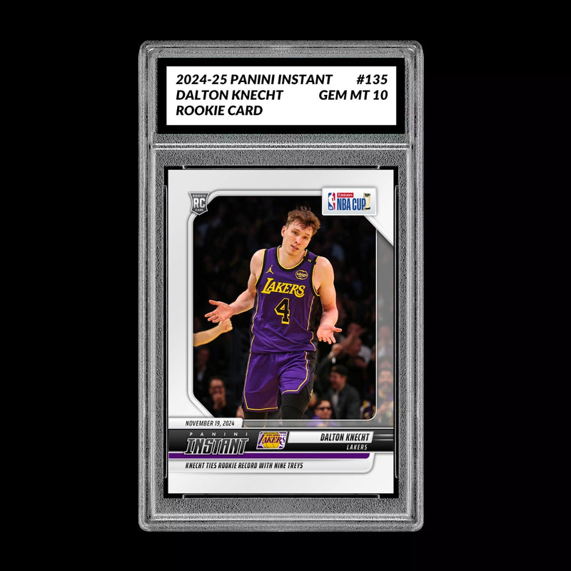 Graded 10 Dalton Knecht #135 LA Lakers Rookie RC 2024 Panini Instant NBA-1